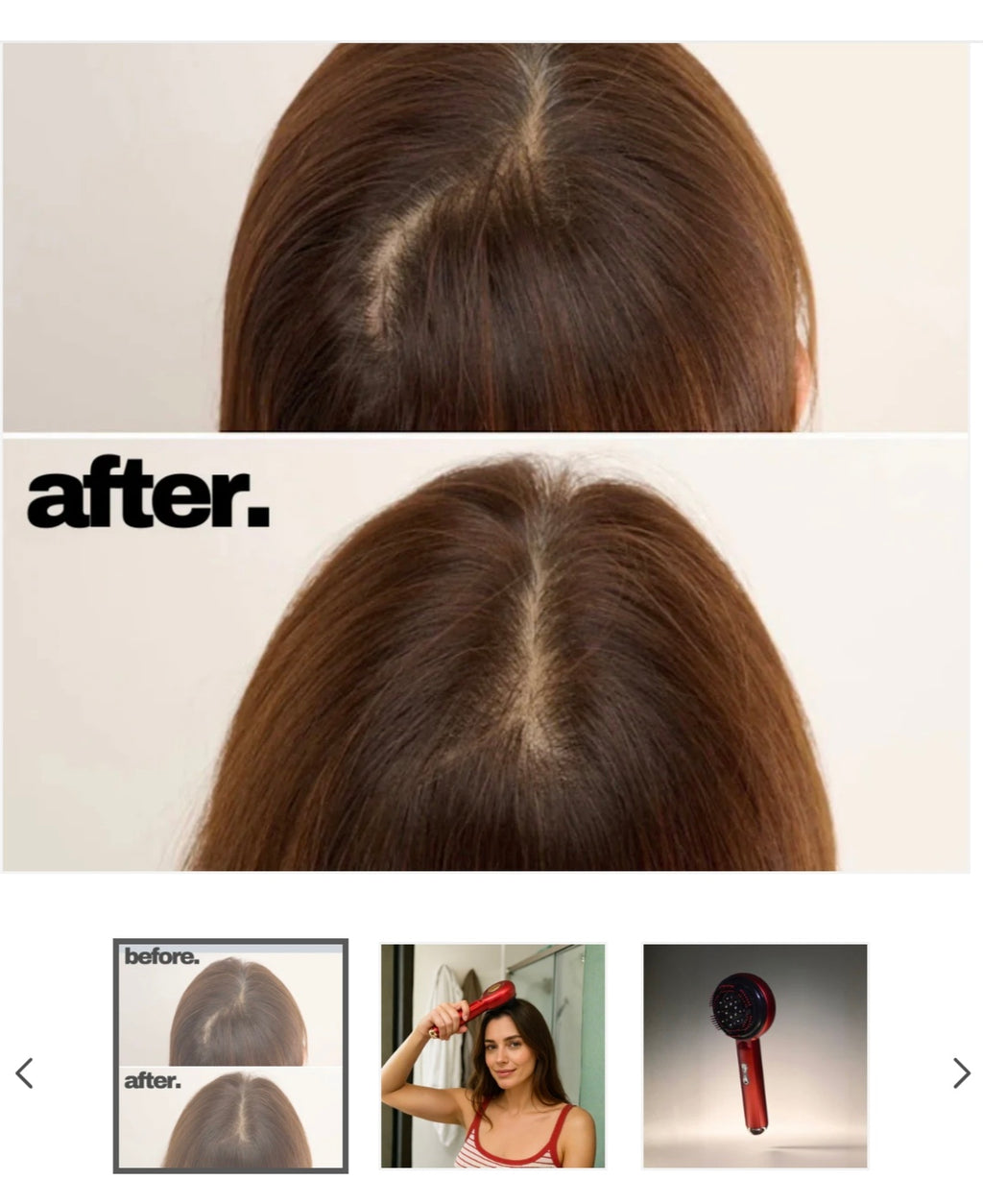 Brosse massage chauffante