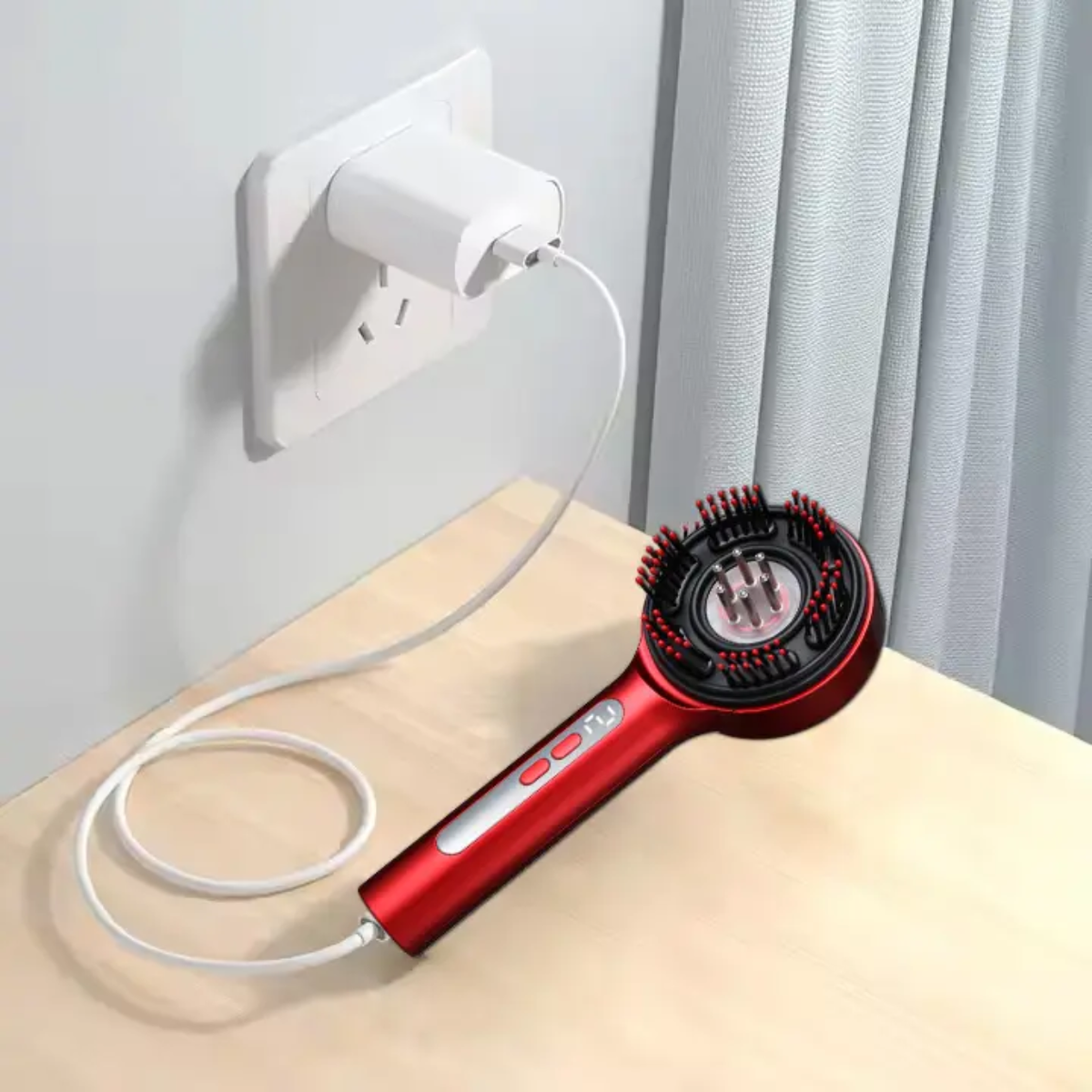 brosse chauffante massage