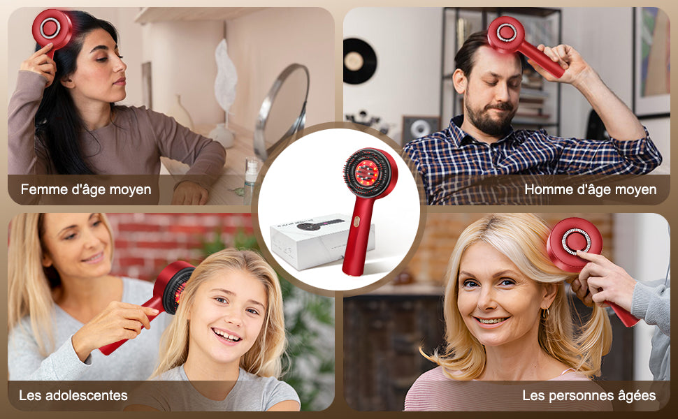 brosse chauffante massage