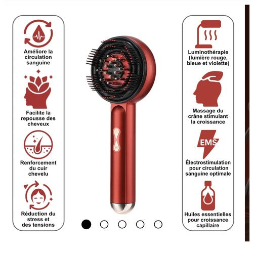 Brosse massage chauffante